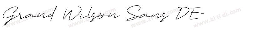 Grand Wilson Sans DE字体转换